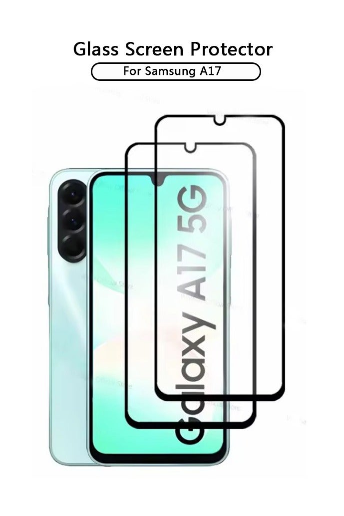 2 Pack Screen Protector Tempered Glass Designed for Samsung Galaxy A17 2025,, Bubble Free, Ultra Resistant - Image 1