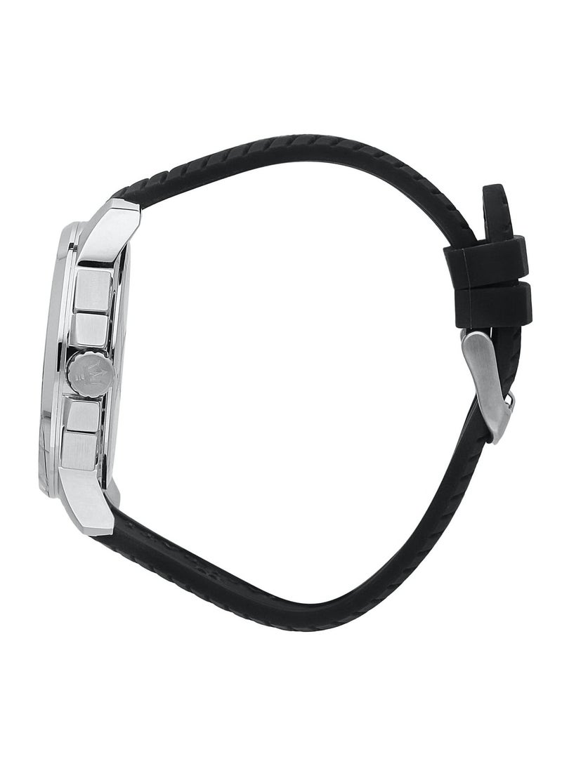 Maserati ساعة مازيراتي للرجال Successo R8871621014 كوارتز سيليكون سوداء - Image 3