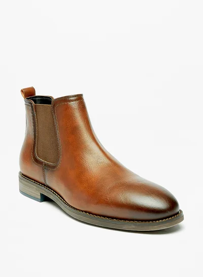 LBL Men Solid Slip-On Chelsea Boots