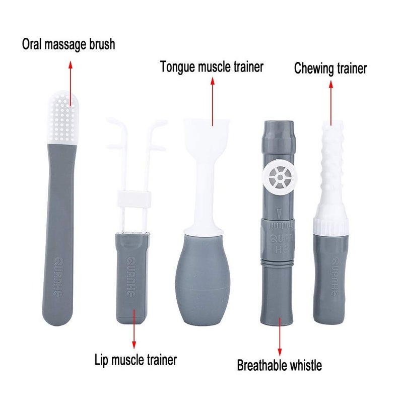 klarako 5pcs/Set Facial Exerciser Mouth Trainer, Oral Lips Muscle Perceiving Training Massager Brush, Health Care Recovery Trainer - Image 3