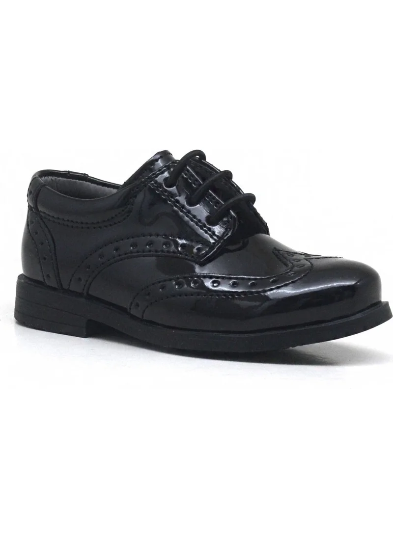 Raker Titan Black Patent Leather Lace-up Baby Boy Circumcision Shoes
