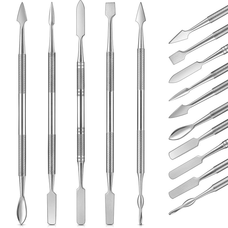 Honoson 5 Pcs Miniature Sculpting Tools Set Mini Stainless Steel Double-Headed Tool for Model and Convert Plastic, Resin and Metal Tabletop War Game Miniatures Models - Image 1