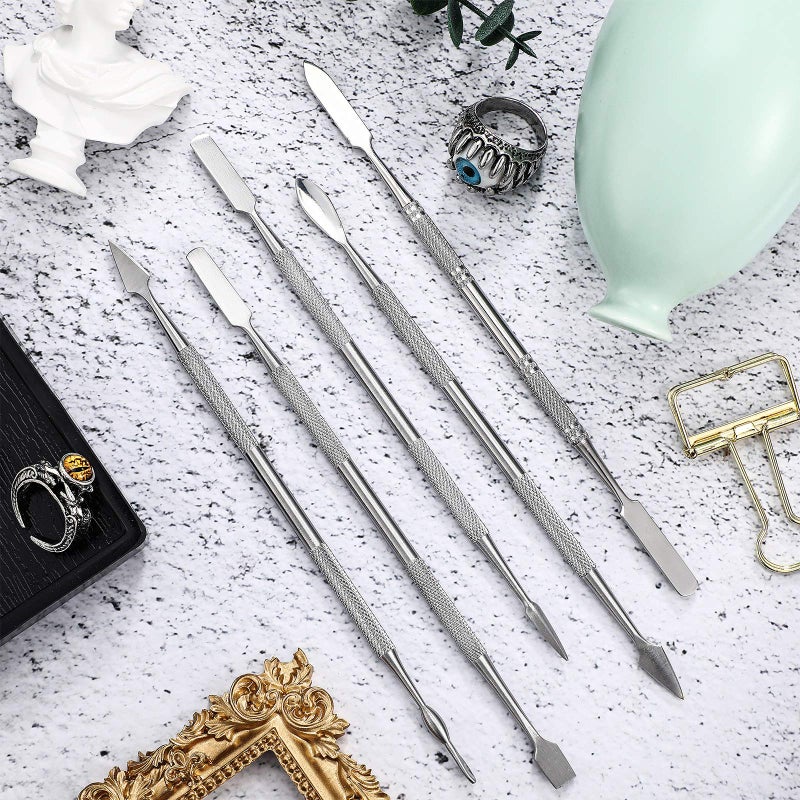 Honoson 5 Pcs Miniature Sculpting Tools Set Mini Stainless Steel Double-Headed Tool for Model and Convert Plastic, Resin and Metal Tabletop War Game Miniatures Models - Image 5