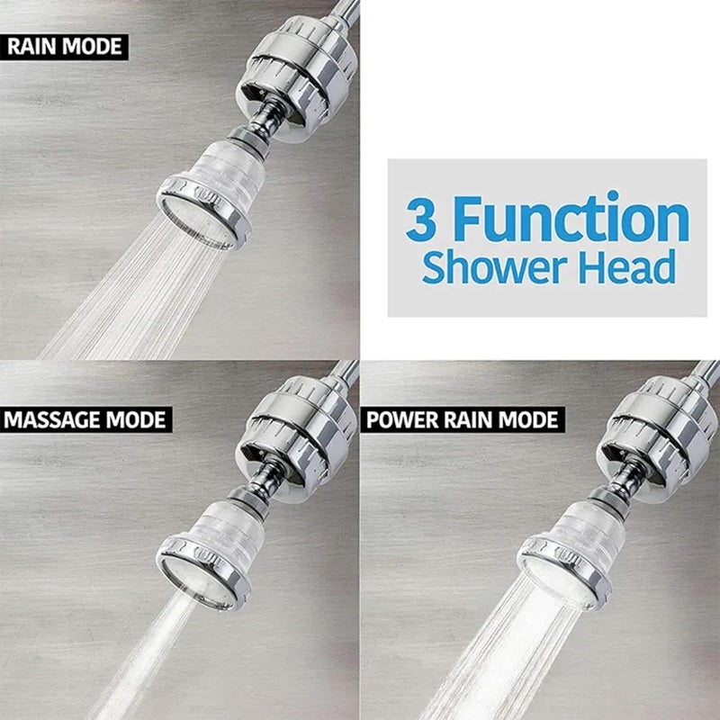 HeavenFlow High Output Revitalizing Shower With Filter Reduces Dry Itchy Skin Dandruff Eczema and Dramatically Improves The Condition of Your Skin Hair and Nails Chrome - Image 4
