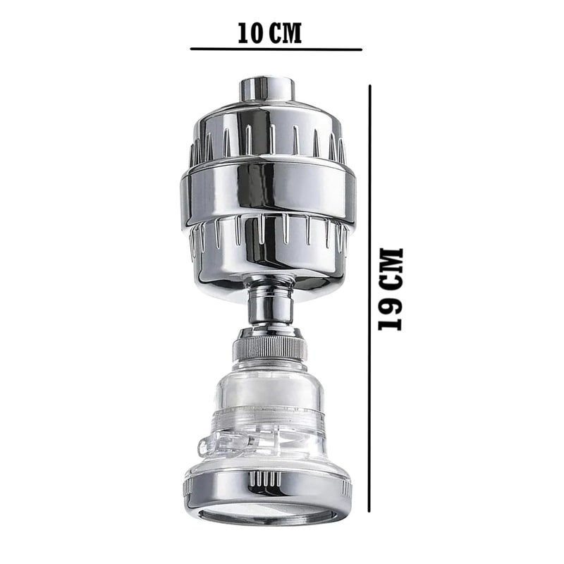 HeavenFlow High Output Revitalizing Shower With Filter Reduces Dry Itchy Skin Dandruff Eczema and Dramatically Improves The Condition of Your Skin Hair and Nails Chrome - Image 2