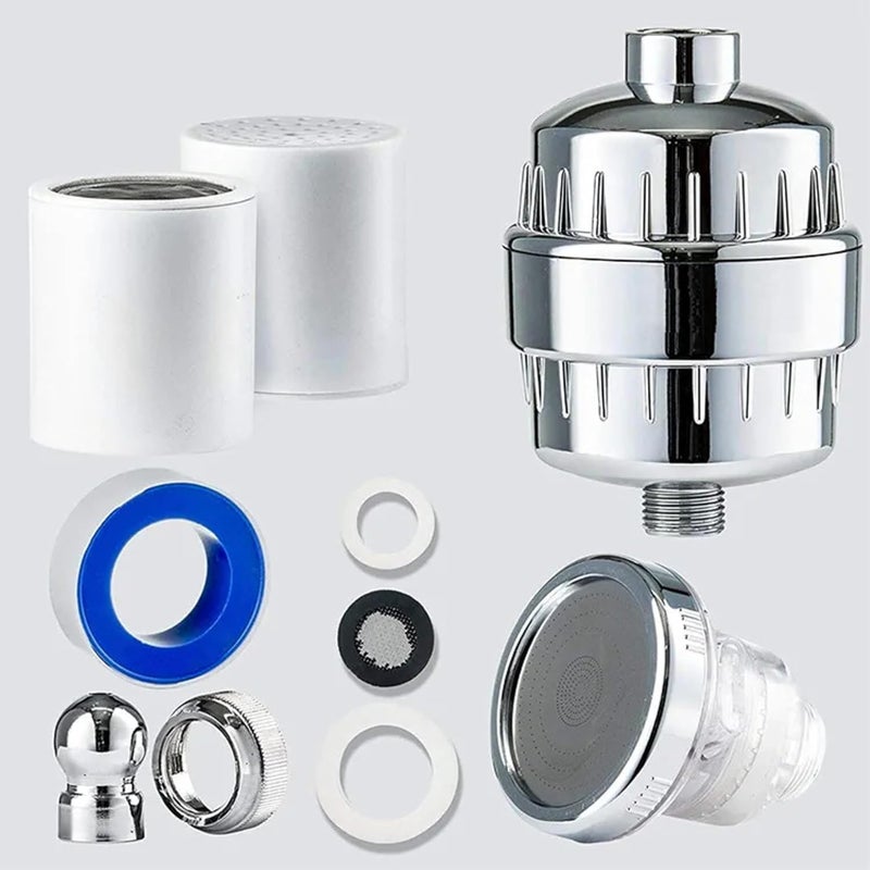 HeavenFlow High Output Revitalizing Shower With Filter Reduces Dry Itchy Skin Dandruff Eczema and Dramatically Improves The Condition of Your Skin Hair and Nails Chrome - Image 3