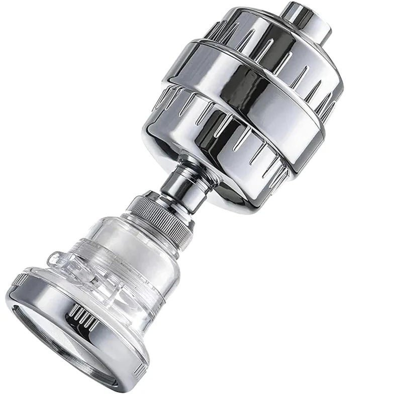 HeavenFlow High Output Revitalizing Shower With Filter Reduces Dry Itchy Skin Dandruff Eczema and Dramatically Improves The Condition of Your Skin Hair and Nails Chrome - Image 1