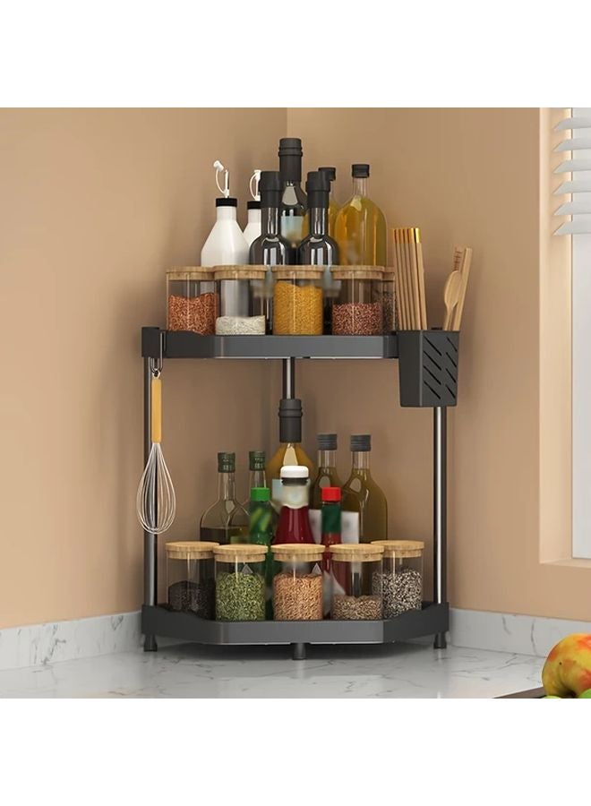 Double Tripod Spice Rack Organizer For Kitchen Countertop And Bathroom Shower - Image 3