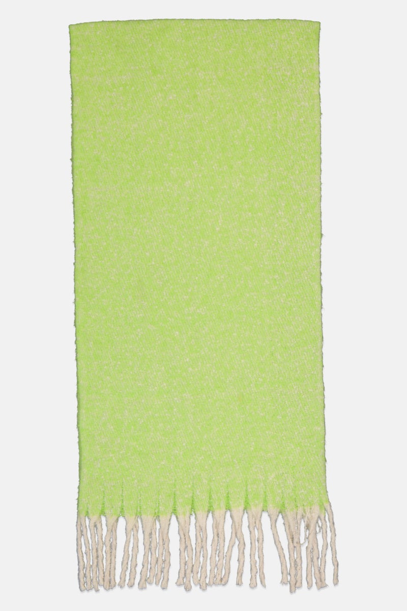 Reserved Women Faux Fur Scarves, Green - Image 2