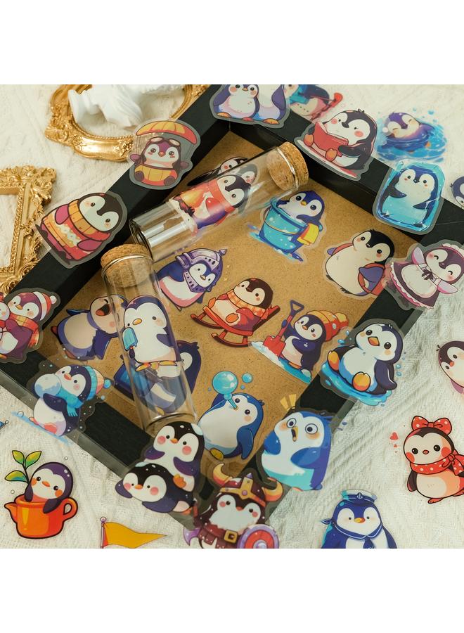 Bluejw Sell Penguin Explorer Stickers 50 PET Cartoon Fat Meng Animal Stickers Luggage Case Computer Pack - Image 3