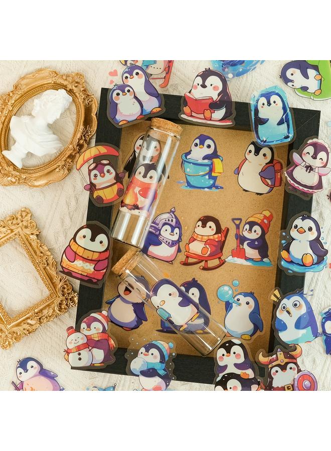 Bluejw Sell Penguin Explorer Stickers 50 PET Cartoon Fat Meng Animal Stickers Luggage Case Computer Pack - Image 4