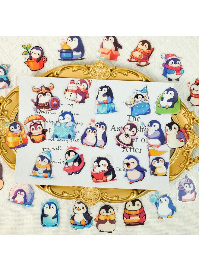 Bluejw Sell Penguin Explorer Stickers 50 PET Cartoon Fat Meng Animal Stickers Luggage Case Computer Pack - Image 1