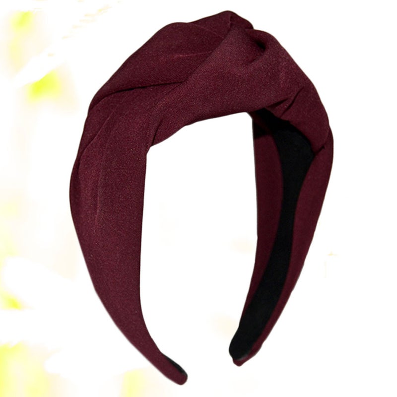 Woman Fashion Hair Delicate Hair Band Headband Cloth Wide Hair Simple Hair Accessory ( ) - Image 3