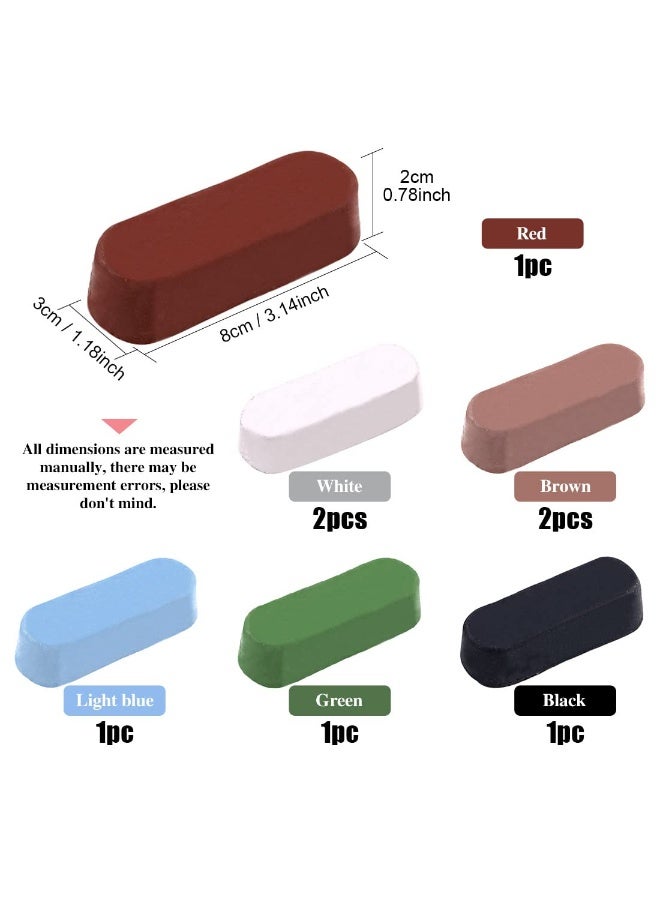 Swpeet 8Pieces Polishing Compound Kit, Including 2Pieces White Diamond, 2Pieces Red Rouge, 1Pieces Black Emery, 1Pieces Brown Tripoli, All Purpose 1Pieces Blue With 1Pieces General Green Compounds  - Image 5