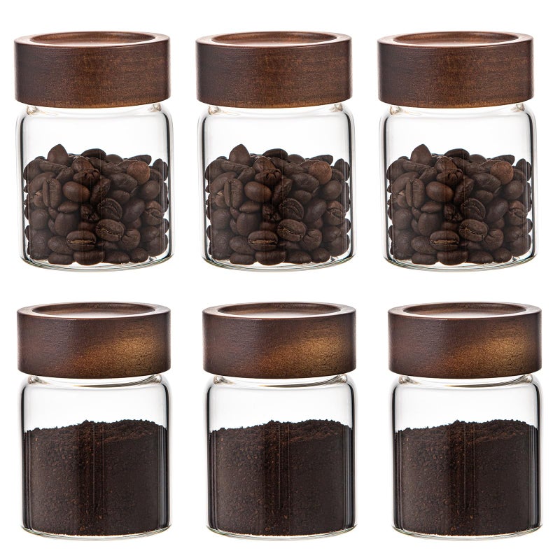 Patoper Glass Spice jars Glass Jars with Screw Lid 5 oz, Food Storage Canister for Pantry Sugar Tea Coffee Bean Seasoning Nuts Cookies (6 * 150ml(5oz)) - Image 1