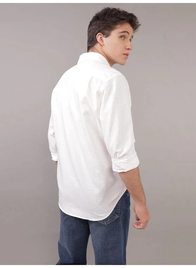 American Eagle AE Linen Button-Up Shirt