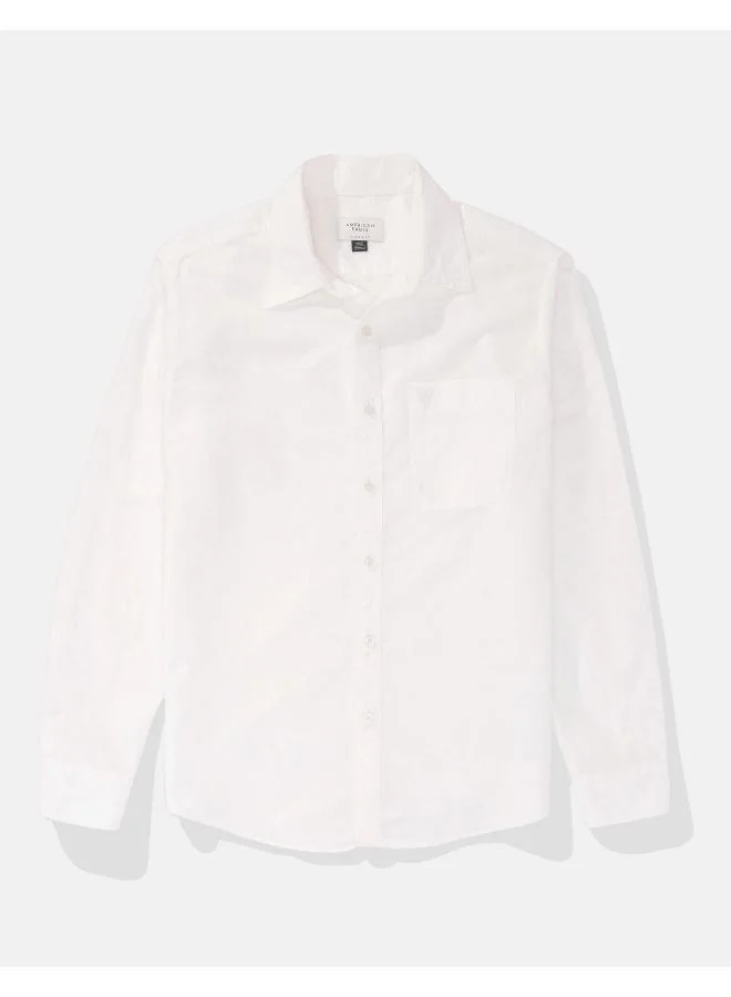 American Eagle AE Linen Button-Up Shirt
