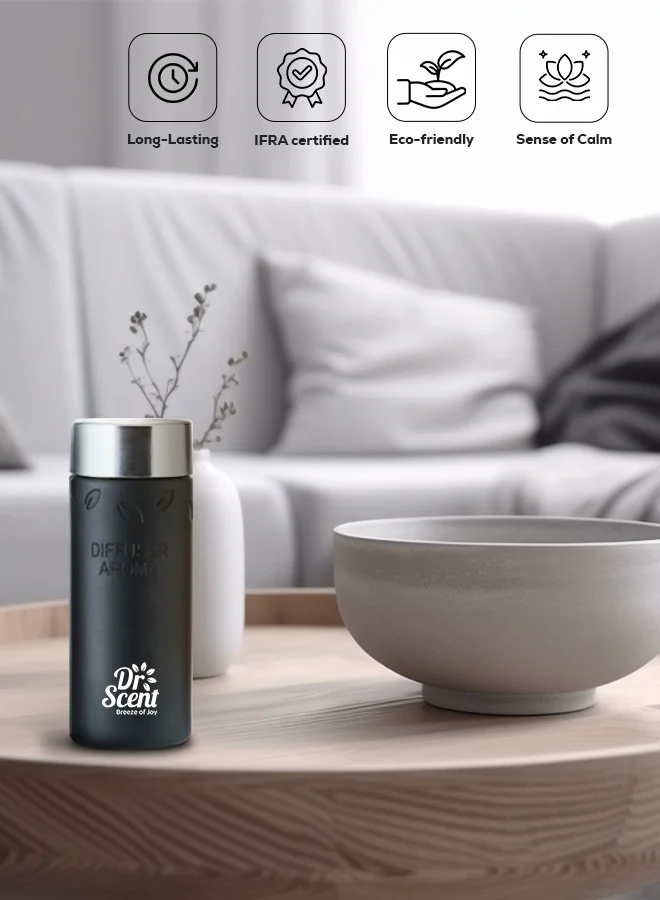 Dr Scent Dr Scent Diffuser Aroma Citrus Oasis , Feel the Distinctive Notes of Crisp Lime and Lemon, With Aromatic Strong Notes of Mandarin (170ml)