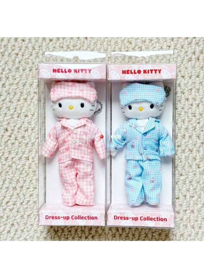 South Korea Long Legs Dress Show Pajamas Small Pendant Hellokitty Bag Doll Doll Bag Girl Keychain-Specifications:(pre-sale) Blue Pajamas Kt