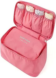 Goolsky ortable Multi-Functional Socks Underwear Bra Organizer Case Travel Storage Bag Packing Cube Cosmetic Bag (Pink)
