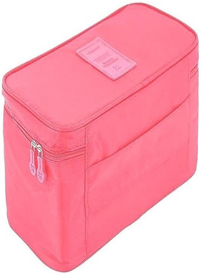 Goolsky - Goolsky ortable Multi-Functional Socks Underwear Bra Organizer Case Travel Storage Bag Packing Cube Cosmetic Bag (Pink) - Image 1