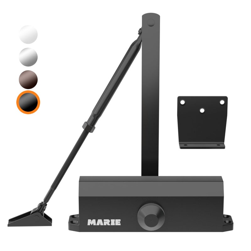 Marie Hold Open Door Closer Applies Regular,Top Jamb Mounting,Adjustable Automatic Size 2 Door Closer for 55-99 lbs Residential and Commercial Light Doors - Image 2