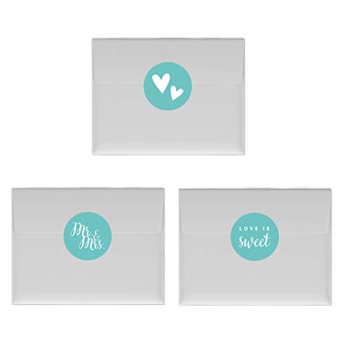 Andaz Press Chocolate Drop Labels Trio, Fits Hershey's Kisses, Wedding Mr. & Mrs., Diamond Blue, 216-Pack - Image 3