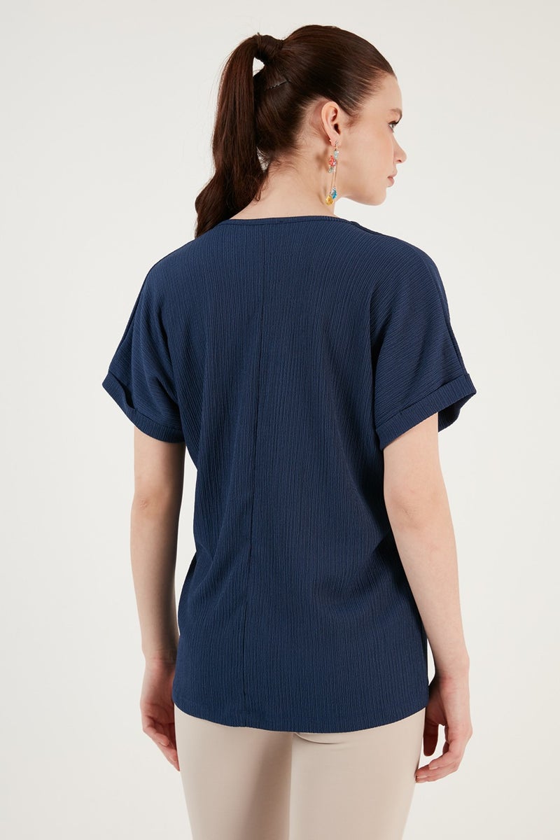 Lela Button Detailed V-Neck Blouse Women's Blouse 5865567  - Image 4