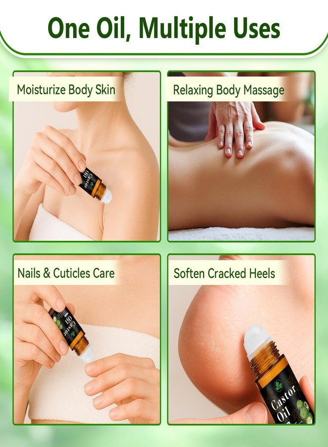 Melanther Organic Castor Oil Roll On – 30ml (1 fl. oz Pure Cold Pressed Roll On Castor Oil Organic, Castor Oil Roller Ball for Skin, Scalp, Neck, Hands, Joints, Waist & Belly Moisturizing Care - Image 3