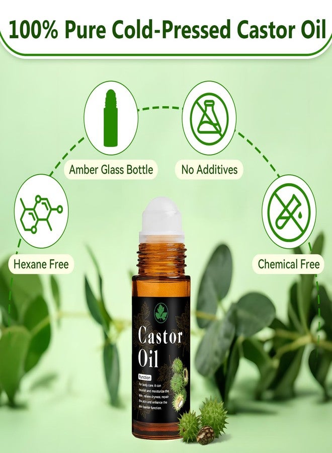 Melanther Organic Castor Oil Roll On – 30ml (1 fl. oz Pure Cold Pressed Roll On Castor Oil Organic, Castor Oil Roller Ball for Skin, Scalp, Neck, Hands, Joints, Waist & Belly Moisturizing Care - Image 2