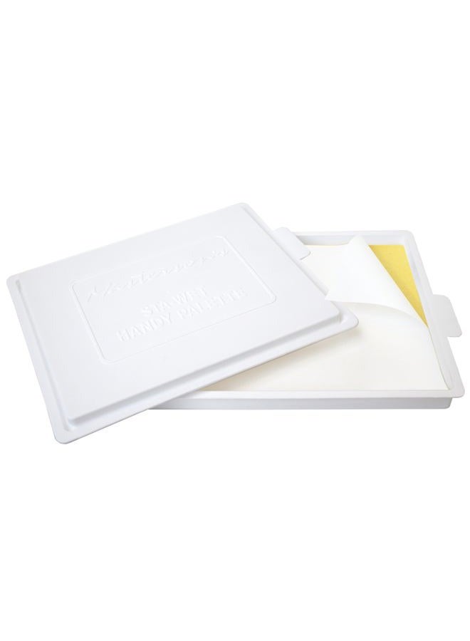 Masterson Sta-Wet Handy Palette Airtight Paint Palette Keeps Paint Fresh for Days 8.5X7 Inches, Made in USA - Image 2