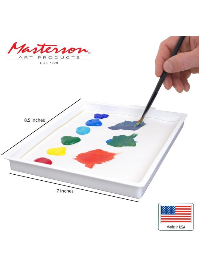 Masterson Sta-Wet Handy Palette Airtight Paint Palette Keeps Paint Fresh for Days 8.5X7 Inches, Made in USA - Image 4