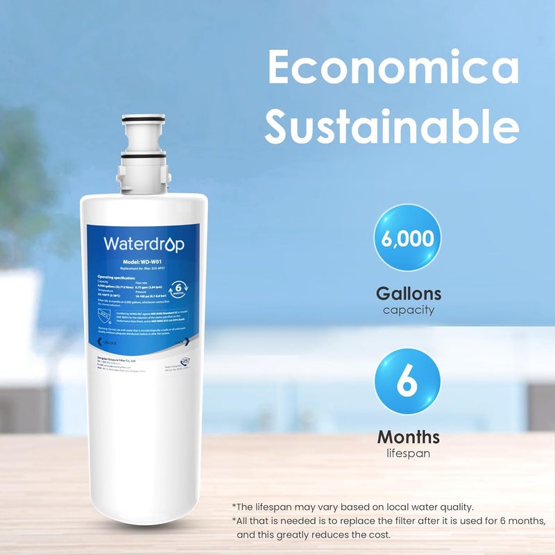 Waterdrop 3US-AF01 Undersink Water Filter, Replacement for Filtrete® 3US-AF01, 3US-AS01, Aqua-Pure AP Easy C-CS-FF, WHCF-SRC, WHCF-SUFC, WHCF-SUF, NSF/ANSI 42 Certified, Pack of 1 - Image 3