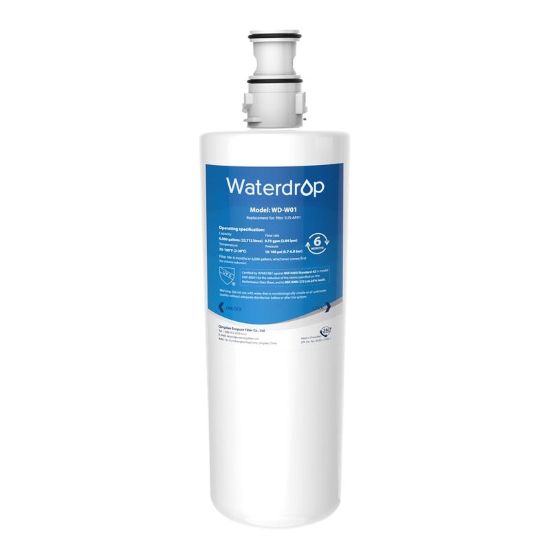 Waterdrop 3US-AF01 Undersink Water Filter, Replacement for Filtrete® 3US-AF01, 3US-AS01, Aqua-Pure AP Easy C-CS-FF, WHCF-SRC, WHCF-SUFC, WHCF-SUF, NSF/ANSI 42 Certified, Pack of 1 - Image 1