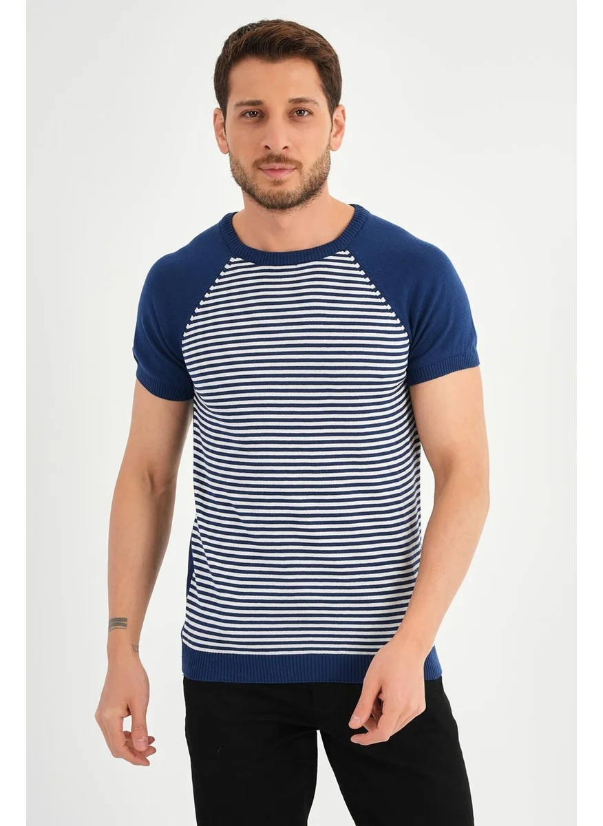 الكسندر جاردي Striped Knit T-Shirt (AG5049)