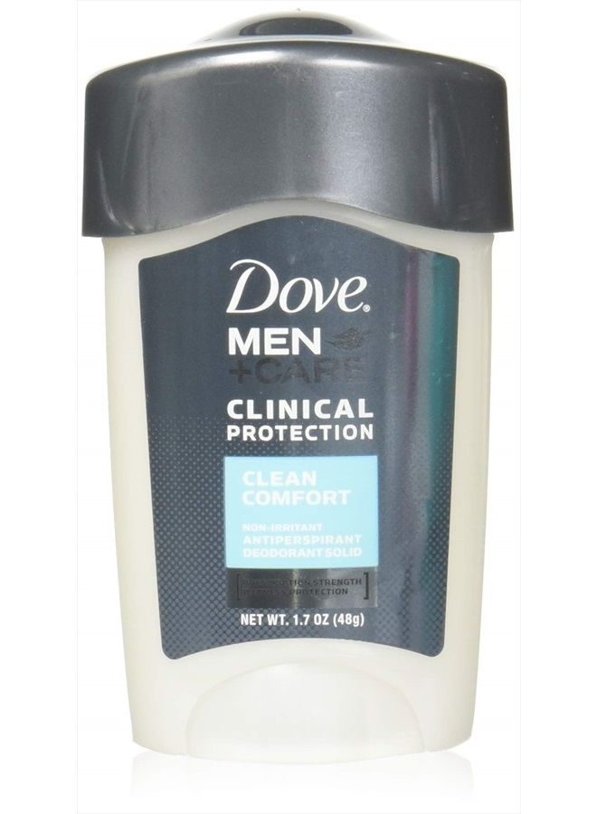 Dove Men + Care Clinical Protection Antiperspirant Deodorant Solid Clean Comfort 1.70 oz (Pack of 6) - Image 1