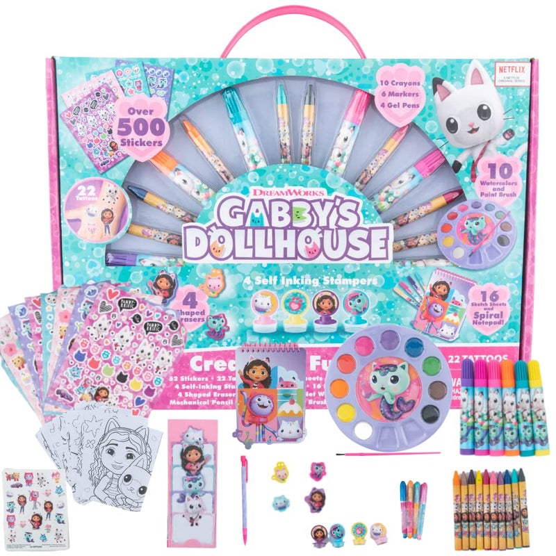Innovative Designs Gabbys Dollhouse Creativity Fun Kids Art Set for Coloring Painting and Crafts - Image 2
