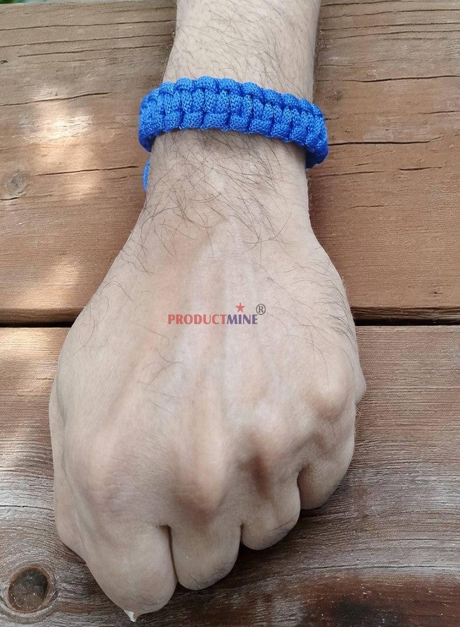 PRODUCTMINE سوار PRODUCTMINE® أزرق اللون مصنوع يدويًا، سوار معصم قابل للتعديل، سوار صداقة للنساء والرجال، لطيف على البشرة - Image 4