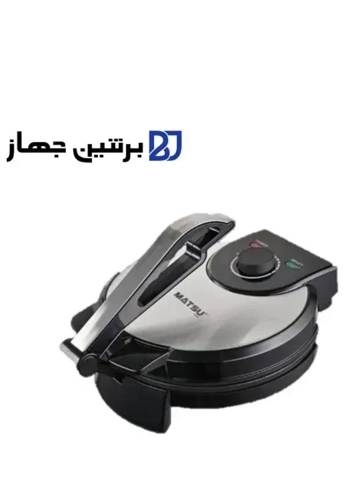 Generic MATSU 10-Inch Electric Roti Maker – 1200W Non-Stick Chapati Press for Home Use – Stainless Steel Flatbread Maker with Adjustable Temperature Control – Dual Indicator Lights – Cool-Touch Handle – Safety Lock – Easy to Clean – 220-240V Kitchen Appliance for UAE  - Image 5