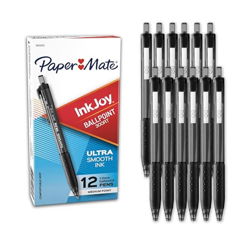 Paper Mate InkJoy 300RT Retractable Ballpoint Pens, Medium Point, Black, 12 Count - Image 4