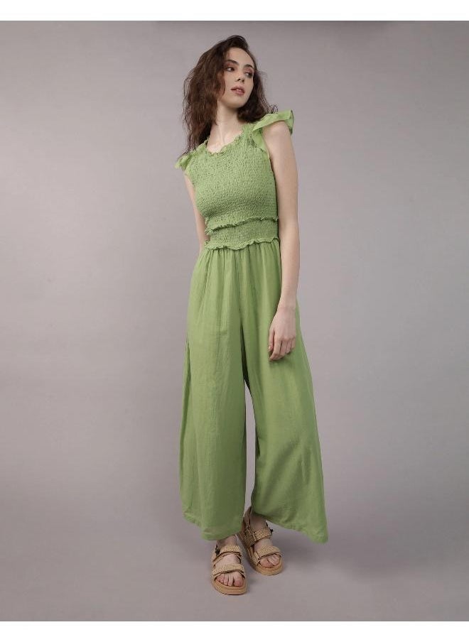 American Eagle AE Ruffle Sleeve Smocked Jumpsuit  - Image 1