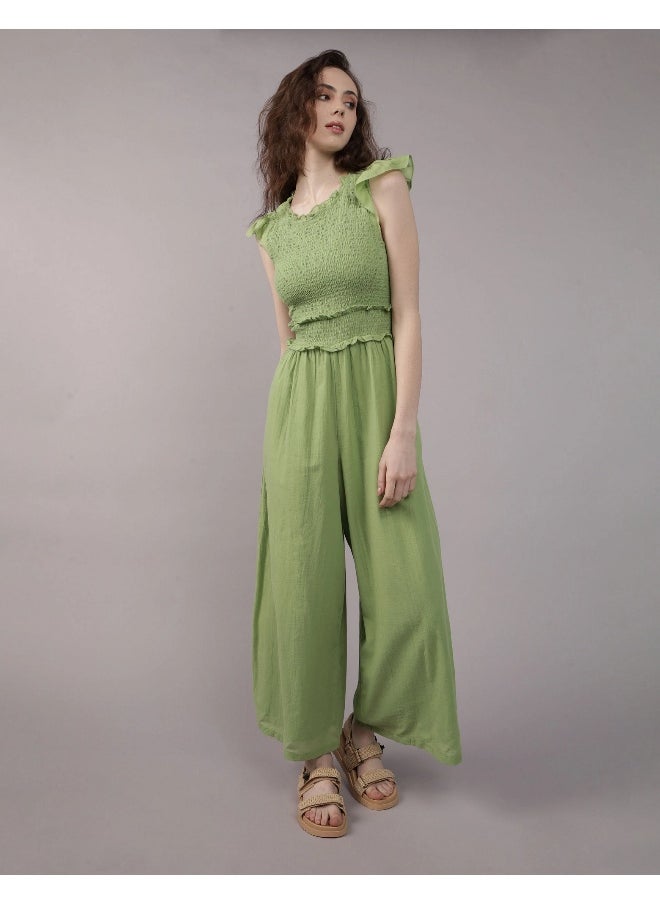 American Eagle - AE Ruffle Sleeve Smocked Jumpsuit - Image 1