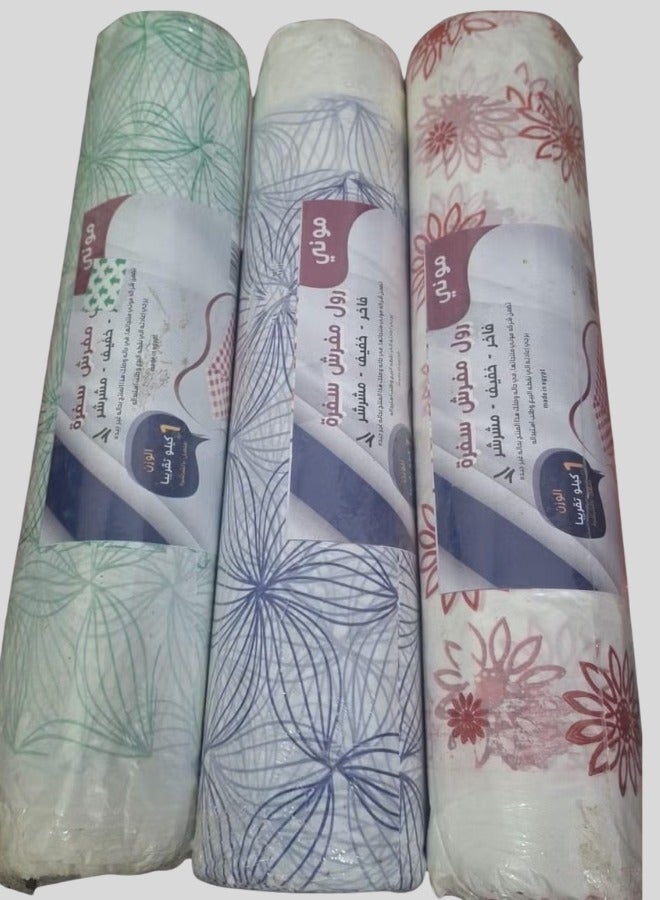 MONY High-quality, multi-colored, economical tablecloth roll - ideal for banquets and events. Size: 110 x 100 cm. Weight: 1 kg. 