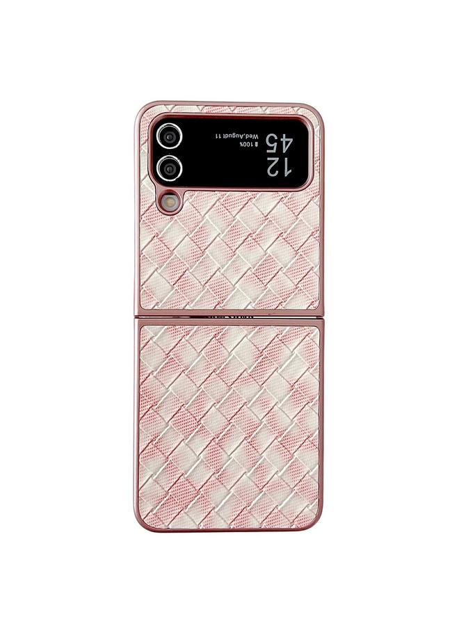 S-TOP Case For Samsung Galaxy Z Flip3 5G Colorful Woven Pattern Full Coverage Phone Case - Image 1