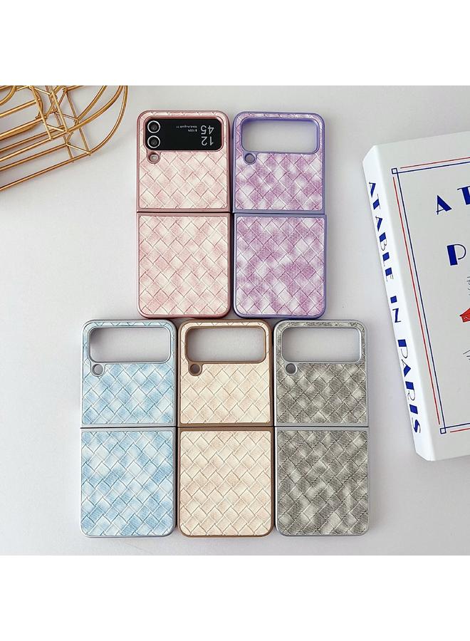 S-TOP Case For Samsung Galaxy Z Flip3 5G Colorful Woven Pattern Full Coverage Phone Case - Image 4