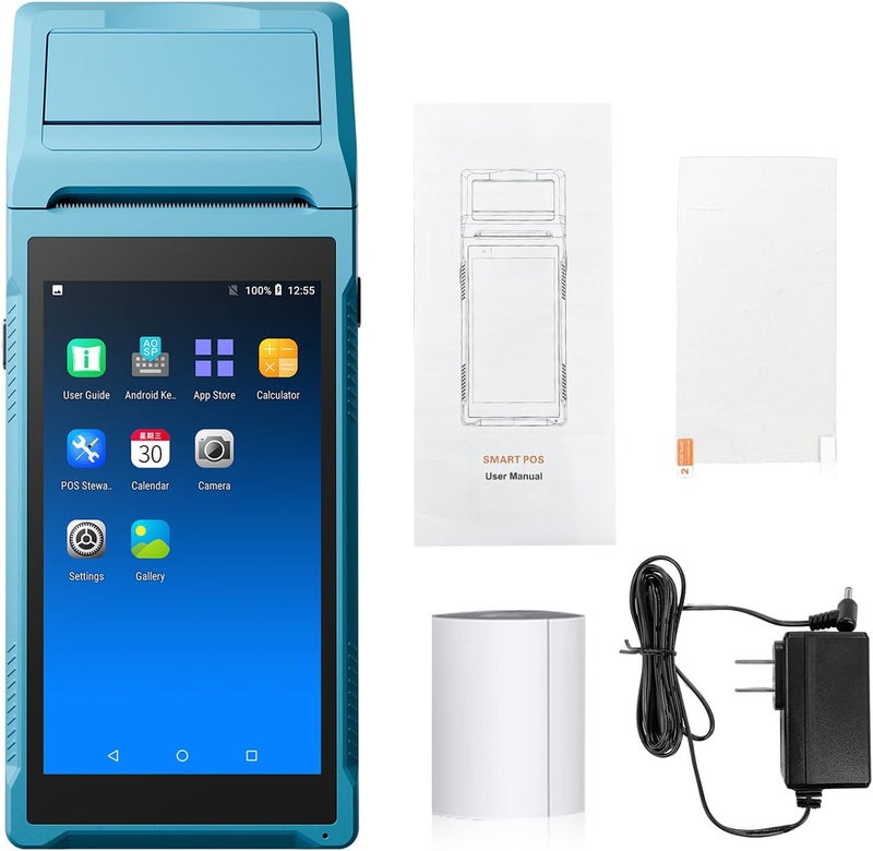 Efficient for 11.0 Handheld POS Terminal 2D Barcode Scanner Data Collector 4G WiFi with 58mm Thermal Printer for Inventory Management (US Plug) - Image 3