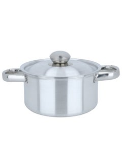 Alsaif Gallery Aluminum Round Pot with Lid and Handles 20 cm 