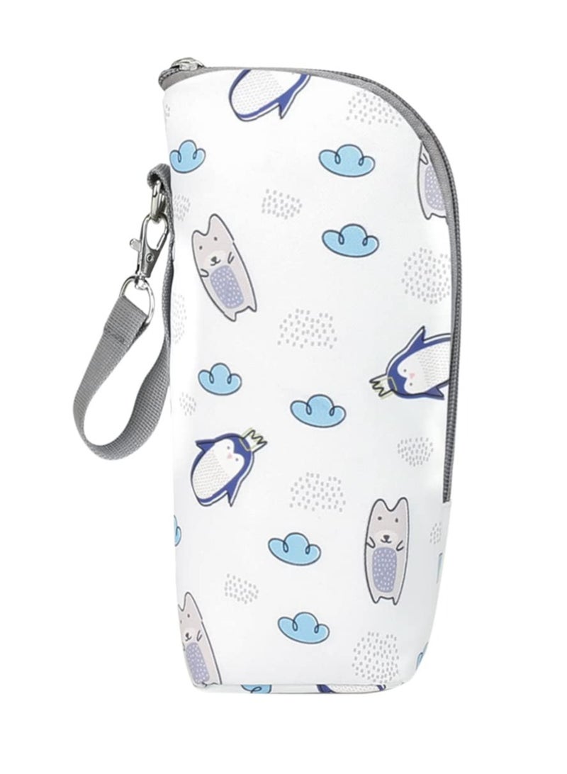 Portable Baby Bottle Cooler Bag, Thermal Insulated Bottle Bag for Daycare, Breast Milk Storage with Cotton Interlayer, Ideal for Travel and Children’s Water Cups, White Accessories. - Image 1