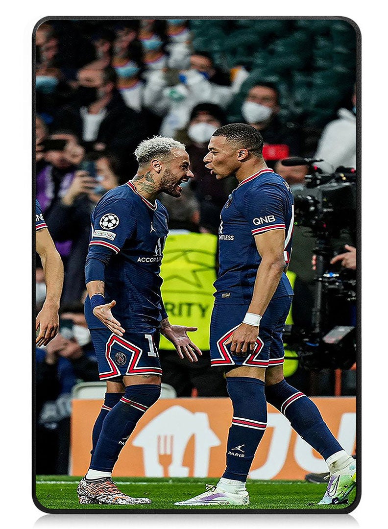 Theodor Protective Flip Case For Lenovo Tab M9 (2023) With Trifold Stand Auto Wake Sleep Shockproof Cover Mbappe and Neymar 2 - Image 1