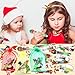 OBUSATT 72 PCS Winter Christmas 4 in 1 MultiColor Ballpoint Pen Party Favor Gift 24 Retractable Ballpoint Pens 24 Christmas Snowman Elk Santa Claus Cards with Storage Bags Bulk for Xmas Office Party Supplies - Image 4